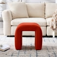 thumbnail image 5 of Zesthouse Multi-Functional Ottoman Stool, Tufted Velvet Foot Stools Ottoman for Couch, Modern Vanity Stool for Living Room, Bedroom and Entryway, Rust, 5 of 10
