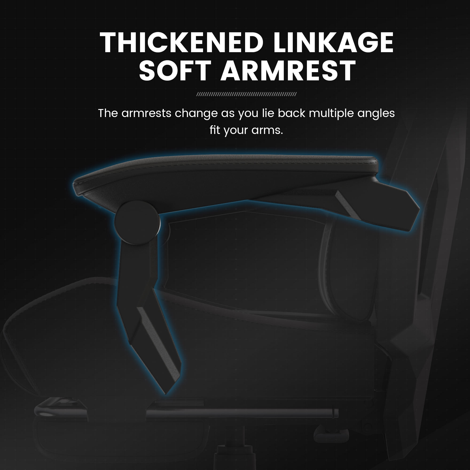 GTRACING LUFT-400 Mesh & Faux Leather Ergonomic Gaming and Office Chair with Adjustable Reclining, Lumbar Support, and Footrest, Black