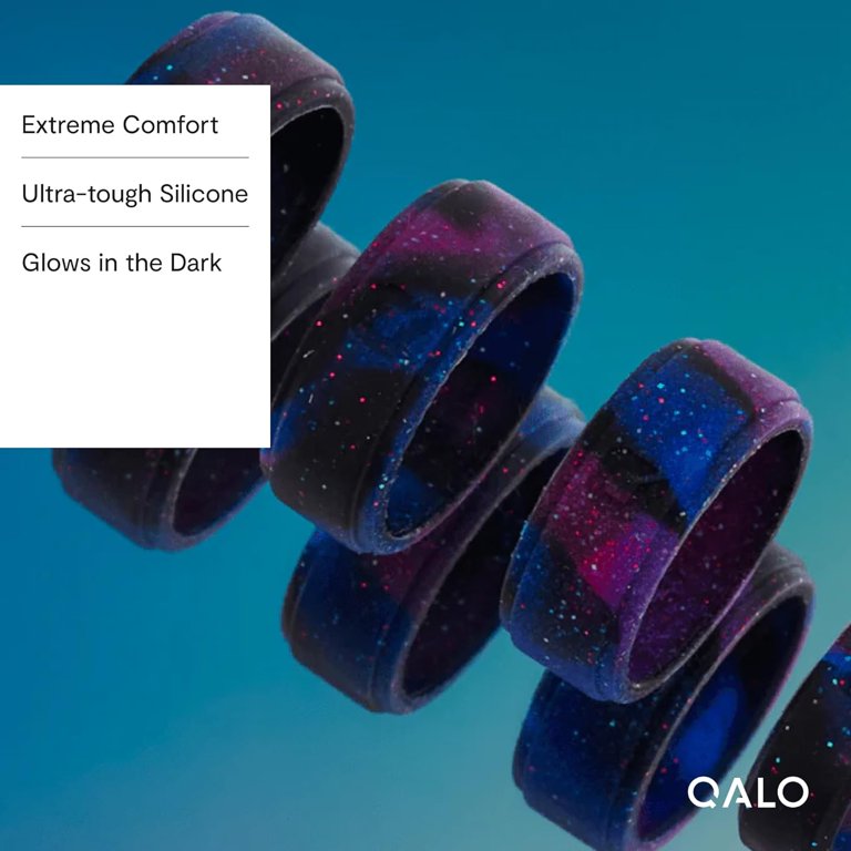 QALO Switch Silicone Ring – Reversible Rubber Wedding Band For Men & Women, 6mm Wide, Multi-Color