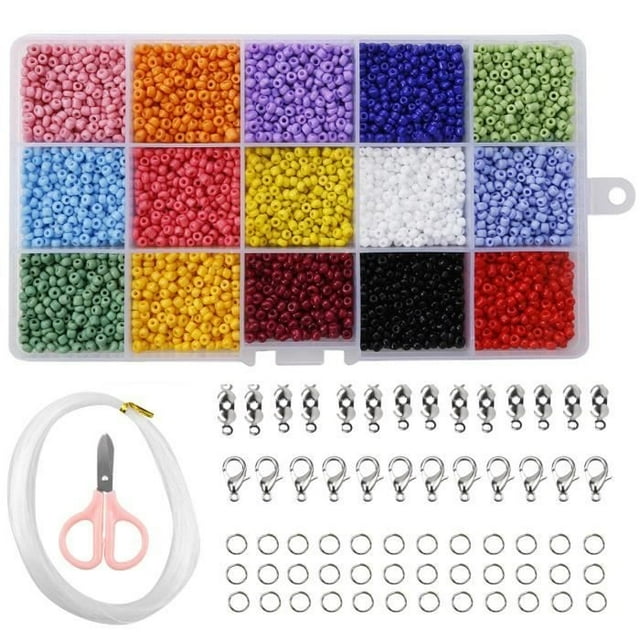 Perles de Rocaille, Perles en Verre 3mm pour Bracelets Colliers et Créations de Bijoux pour Enfants