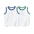 thumbnail image 7 of qucoqpe Boys and Girls Youth 2-Piece Blank Basketball Jersey Mesh Athletic Running Biker Fitness Casual Sleeveless Tank Thin Lightweight Sports Shirts 2PC for Kids, 7 of 7