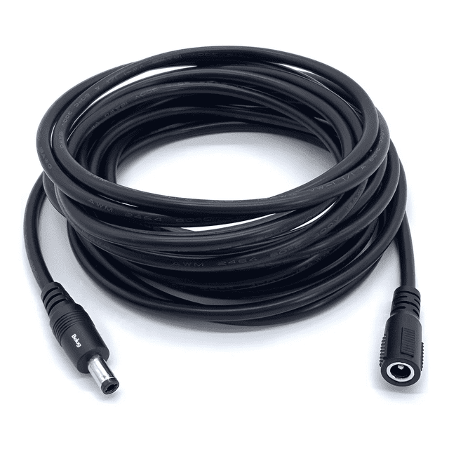 Cable Cctv Extension Para Cámaras 5 metros Dc 3.5 Mm X 1.35mm Belug, Negro