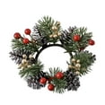 thumbnail image 6 of Christmas Candle Rings with Pinecones and Berries Christmas Table Decorations Candle Holder Rings Christmas Wreaths Decorations, 6 of 6