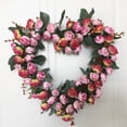 thumbnail image 3 of Guirnalda de rosas artificiales para colgar en la pared, ideal para jardín, exteriores o casa de campo. Rosado rojo, 3 of 8