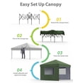 thumbnail image 3 of 10x10 Pop Up Canopy Tent Outdoor Canopy with 3 Removable Sidewalls Heavy Duty Commercial Instant Tent Shelter, 3 of 6