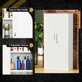 thumbnail image 5 of SOLAURA 71" Metal Garage Storage Cabinet with Locking Doors and Adjustable Shelves for Home, Office(White), 5 of 8