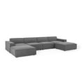 thumbnail image 3 of Modway Restore 6-Piece Modern Polyester Fabric Sectional Sofa in Charcoal, 3 of 12