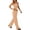 Yellow, variant on Staron Women's Strapless Sleeveless Two Piece Set Casual Vacation Outfit Striped Tank Top and Long Pants with Pockets Lounge Set, Red M