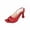Red, variant on Womens Kitten Heels Slingback Sandals Square Open Toe Slip On Comfort Stiletto Mules Summer Dress Pumps, Red Size 6