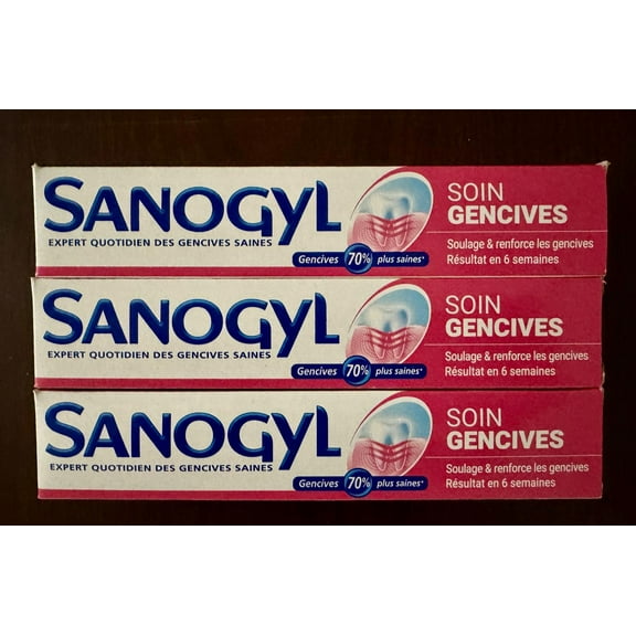 SANOGYL SOIN GENCIVES 70% PLUS SAINES 3 PCS EACH 75ML