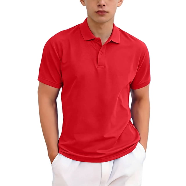 Odeerbi Camisas de Golf de Niños Seco Rápido Botón de Solapa de Color Sólido Camisas de Tenis de Manga Corta Uniforme Escolar