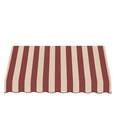thumbnail image 3 of Awntech 6.38 Ft San Francisco Closed-Sided Fixed Awning Canopy (76.5in x 16in x 30in), Burgundy/Tan Stripe, 3 of 3