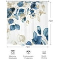 thumbnail image 4 of Blue Eucalyptus Leaves Shower Curtain 72Wx72H Inch Gold Plant Floral Nature Botanical Leaf Spring Neutral with 12 Plastic Hooks Fabric Waterproof Toilet Accessories Decor, 4 of 5
