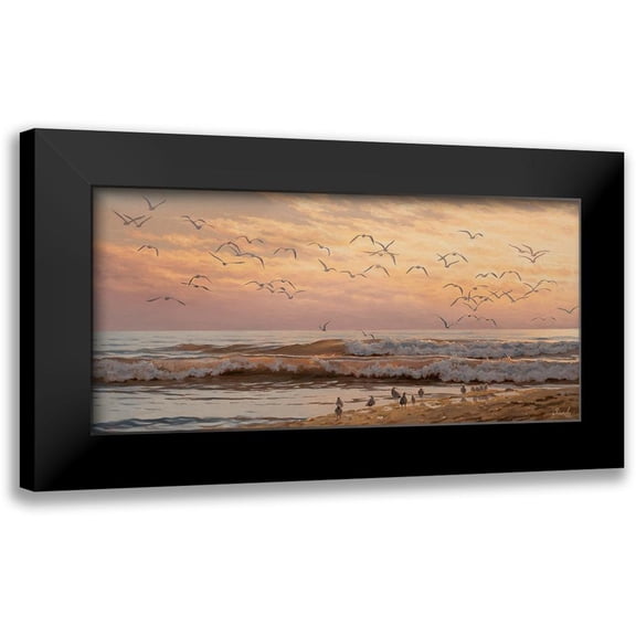 Adamov, Alexey 14x9 Black Modern Framed Museum Art Print Titled - Seagulls