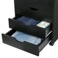 thumbnail image 3 of HomGarden 5-Drawer Chest Organizer, Modern MDF Storage Dresser Cabinet Lockable Casters , Black, 3 of 11