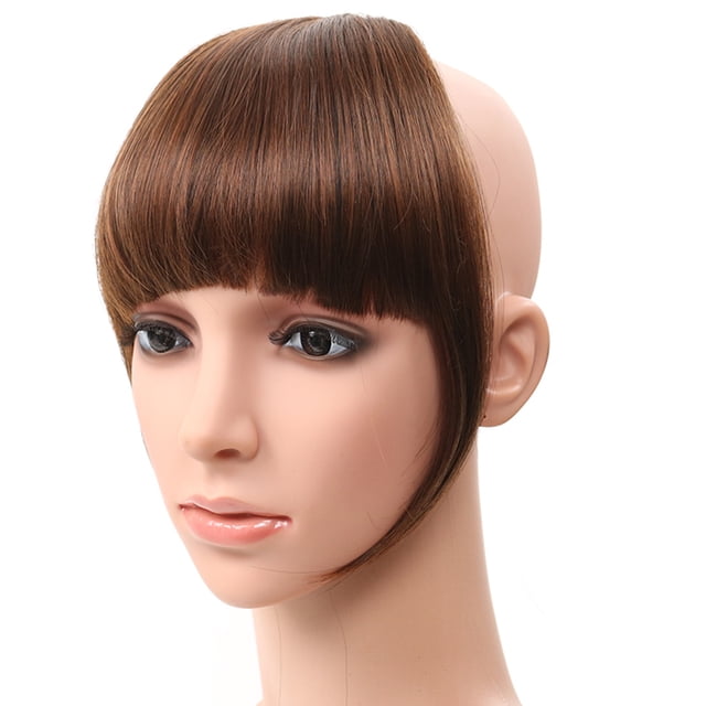3 Pcs Frange Invisible Courte Sans Couture Pièces de Cheveux Remplacement Frange Plate pour Femmes Filles