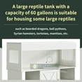 thumbnail image 3 of Herture 60 Gallon Reptile Tank with Stand, Terrarium Tank with Storage Cabinet, for Lizards, Skinks, Snakes, Sliding Acrylic Doors, Mesh Top, Built-in Power Outlet White PX02RTW, 3 of 5