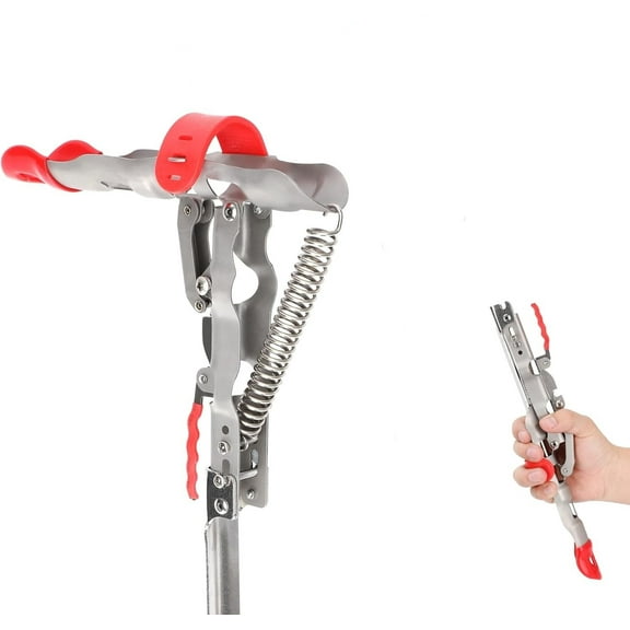 LQQBOX Automatic Spring Fishing Rod Holde, Stainless Steel Folding Rod Stand Ground Support Brackets