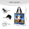 thumbnail image 3 of Fotbe Blue Sky Meadow Cute Cow Bolsa Tote con Estampado para Mujer, Bolsos con Cremallera, Bolsa de Hombro Casual de Gran Capacidad con Bolsillos Internos, 3 of 7