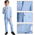thumbnail image 4 of Lycody 5PCS Boys Formal Slim Suit Teen Dress Clothes Bearer Pants Vest Shirt BowTie or Tie Wedding Ring Outfit for Kids Fit Suit for Graduate Easter, 4 of 7