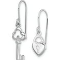 thumbnail image 2 of Sterling Silver Rhodium-Plated Lock And Key Dangle Earring (30.7 X 7.55) Made In Thailand qe15024, 2 of 4