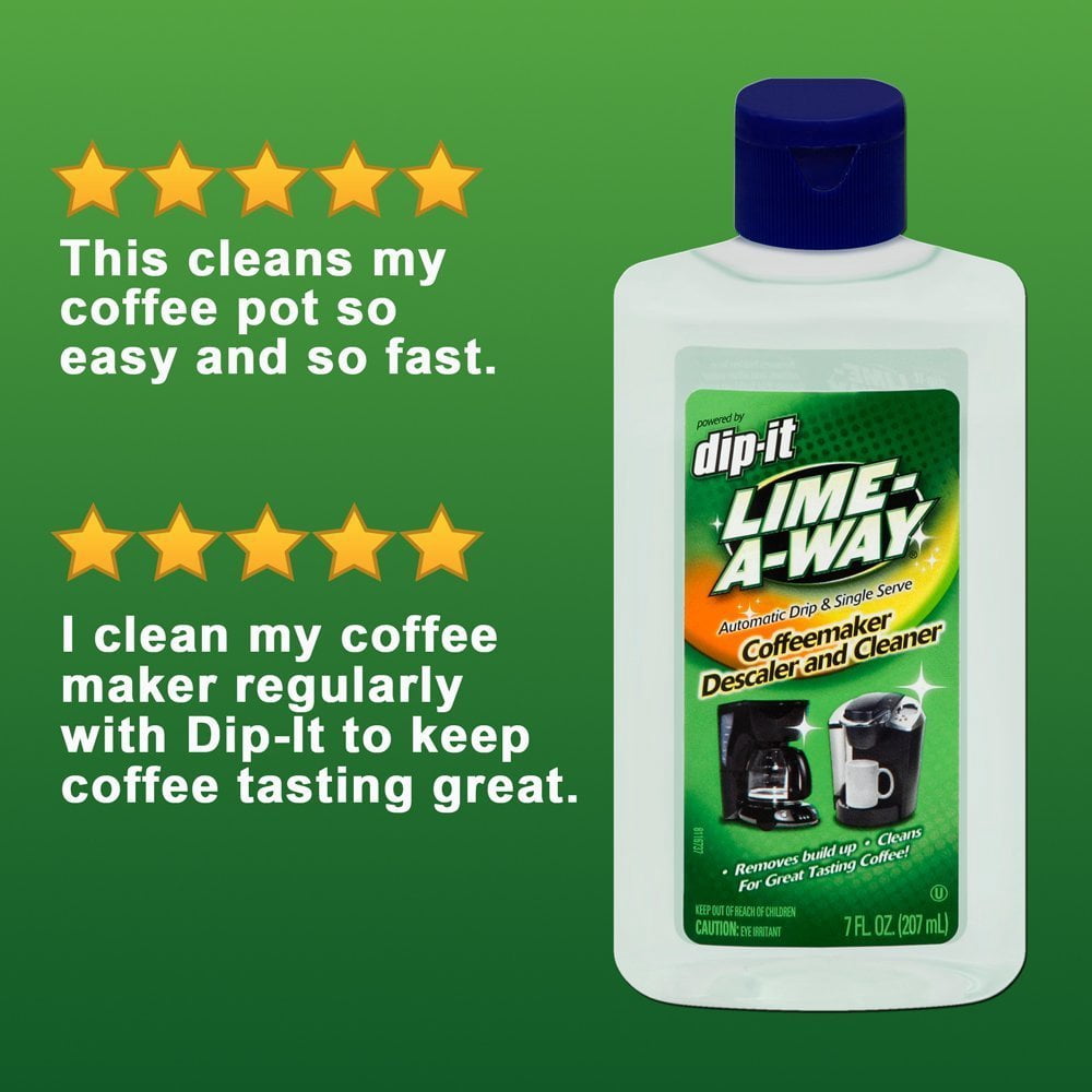 Lime-A-Way Dip-It Coffeemaker Cleaner, 7oz Bottle, Descaler & Cleaner for Drip & Single Serve Coffee Machines