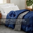 thumbnail image 4 of Goose Down Comforter, Full Size Extra Fluffy Blue Duvet Insert, Ultra-Soft Breathable All Season Bedding, Down Proof 235T Fabric, Plush Comfort, 4 of 8