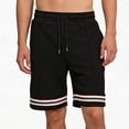 thumbnail image 2 of Mens Athletic Gym Training Shorts Knee Length,Workout Quick Dry Basketball Shorts with Pockets for Running Casual Activewear Big and Tall Size S-3XL Black, 2 of 6