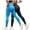 Sky Blue, variant on felwors 2 Pack High Waist Compression Leggings Women Seamless Solid Yoga Pants Workout Fitness Dark Gray for Size XL