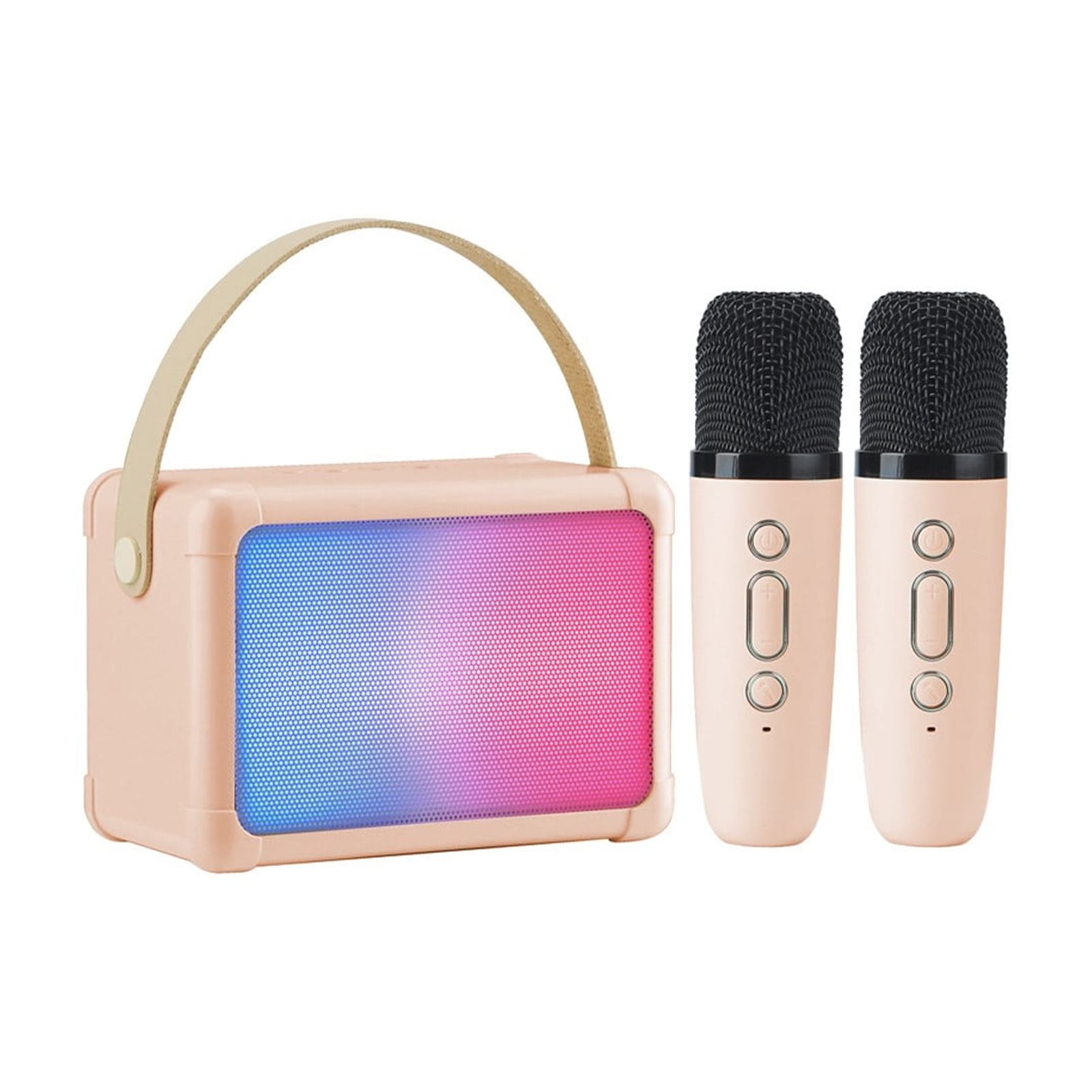 Car-Mounted RGB Bluetooth Speaker, Portable Desktop and Outdoor Mini Karaoke with Colored Lights, Voice Prompt Audio, 5W Gift for Travel, Home, or Sports Activities