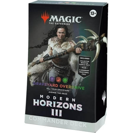 Magic: The Gathering Modern Horizons 3 Commander Deck - Graveyard Overdrive (100-Card Deck, 2-Card Collector Booster Sample Pack + Accessories)