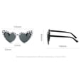 thumbnail image 3 of OJSFQUFP Heart Shape Sunglasses Love Heart Pearl Sunglasses for Women White Glasses Party Bride Sunglasses, 3 of 5
