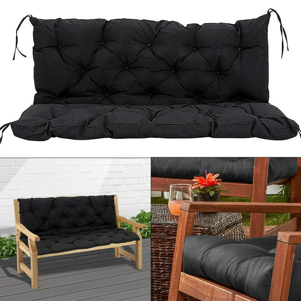Willstar 2 Seater Bench Cushion Pad Backrest Garden Seat Furniture Swing Chair For Outdoor Patio Recliners 120x50x50cm Com - 2 Seater Garden Bench Seat Cushion