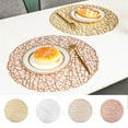 thumbnail image 2 of Simple and Nature Tableware Mats Heat insulated Non slip Hollow Placemats, 2 of 5