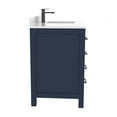 thumbnail image 6 of Ayna Decors Rooh 36 in Navy Blue Bathroom Vanity Set with White Quartz Countertop and Brass Faucet | Pop-Up Drain and P-Trap Included | Black Hardware, 6 of 10