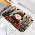 thumbnail image 6 of 1pc Snowman in Winter Scene Absorbent Non-Slip Bathroom Thickened Flannel Rug Decor,Soft,Quick Drying,Suitable For Indoor/outdoor Use,Bathrooms,Bedrooms,Kitchens,Terrace,Laundry Rooms,16"x24", 6 of 9