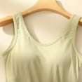 thumbnail image 4 of Lixiuxyad Crop Tank Tops For Women Shelf Bra Camisoles Adjustable Spaghetti Strap Tank Tops Basic Layer(Green M), 4 of 6
