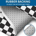 thumbnail image 4 of Black and White Checkered Pattern Bathroom Rugs Sets 3 Piece,Toilet Cover Set,Absorbent Non Slip Bathroom Mats Sets with U-Shaped Contour Rug Toilet Rug Set, 4 of 5