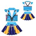 thumbnail image 4 of Halloween Popular Singers Idol Cosplay Costume, Stage Role Play Fancy Performance Costume, Includes Vest, Outerwear and Skirt with Bag, Birthday Event and Halloween Dance Party, 100(2-3 Years), 4 of 9