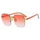 thumbnail image 1 of Gafas de sol cuadradas sin montura europeas y americanas, tendencia de moda, gafas de sol sin montura, gafas de sol de pasarela para tiro callejero para mujer, 1 of 6