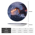 thumbnail image 2 of Kdxio Winter Fire Dragon Bone China Decorative Plate Ceramic Decorative Plate for Home Office Wall Stand Decorative Plates for Home Bedroom-7in, 2 of 6