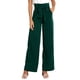 thumbnail image 2 of Pantalones Palazzo de Pierna para Mujer, con Cinturón, Cintura Alta, Informales, Holgados, Largos y con Bolsillos. Verde Oscuro L, 2 of 9