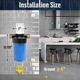 thumbnail image 6 of High Capacity 10 x 4.5 Whole House Filter Purifier System for Well or City Water, Presser Relief Button, 1 NPT Brass Port, Double O-ring, Meets NSF Standards & Regulations (Blue, 4 Sets), 6 of 7