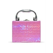 Claire's Girls Pink Holographic Makeup Case, Eye Shadows, Clips And More