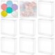 thumbnail image 1 of 20 cajas de regalo transparentes de PVC de 8,9 x 8,9 x 3 cm para bodas, dulces, chocolates, cumpleaños, fiestas, festivales, etc., 1 of 6