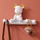 thumbnail image 2 of Perchero de pared con forma de oso, organizador de estatuas para puerta, baño, chaqueta y llaves blanco, 2 of 9
