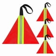 thumbnail image 1 of 4 Pcs Safety Red Tow Flag Reflective Warning Kayak Red Flag for Truck Loads Safety Signs Trailer Hauling Warning Kit, 1 of 6
