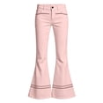 thumbnail image 6 of YaEYa Girls School Uniform Flare Pant Slim Fit Bell Bottom Trousers Fitted Stretch Flare Leg Pants High Waist Casual Slacks With Side Pocket Button Fly Trouser Preppy Clothes (Pink,13-14 Years), 6 of 6