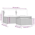 thumbnail image 2 of vidaXL 3 Piece Patio Lounge Set with Cushions Black Poly Rattan, 2 of 8