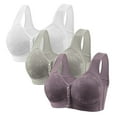 thumbnail image 1 of Hemlock Front Button Plus Size Bras, Front Button Plus Size Vest Bra, Wireless Thin Design, Polyester Fiber Material, Full Coverage, Purple Vest Style Bras, Purple 4XL, Size S-5XL, 1 of 6
